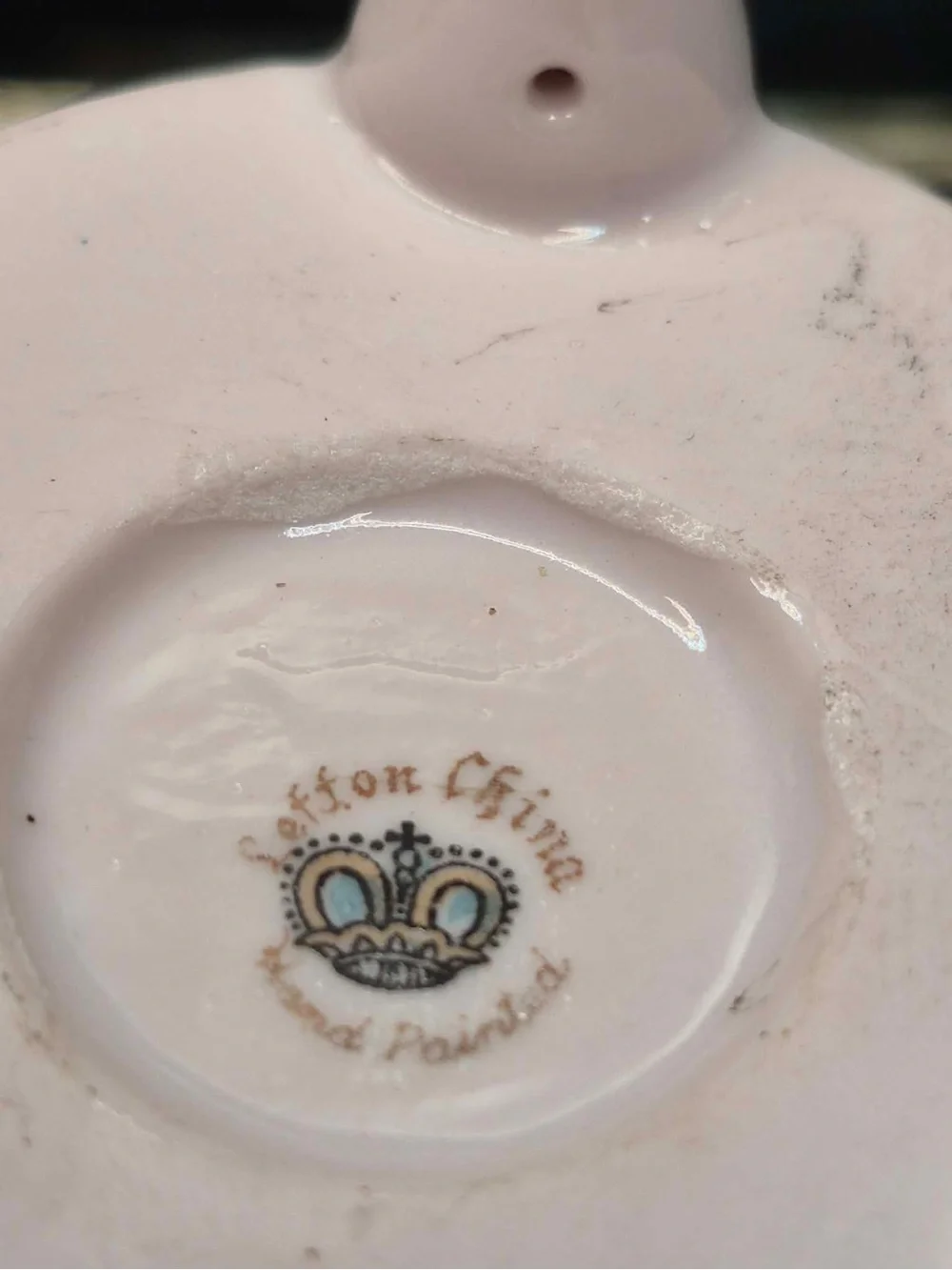 Vintage MCM Pink Lefton China Footed Bud Vase 24k Gold Sugared Rim & butterflies